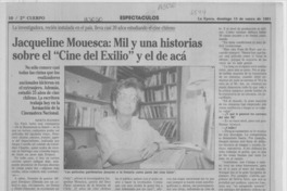 Jacqueline Mouesca, mil y una historias sobre el "Cine del Exilio" y el de acá