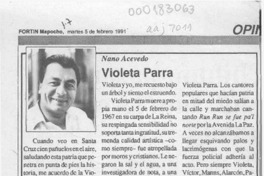 Violeta Parra  [artículo] Nano Acevedo.