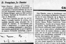 D. Francisco Le Dantec  [artículo] Danielo Salcedo Vodnizza.