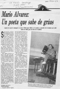 Mario Alvarez, un poeta que sabe de grúas  [artículo].