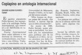 Copiapino en antología universal  [artículo] Eduardo Alegría Olivares.