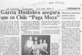 García Huidobro asegura que en Chile "Paga Moya"  [artículo].