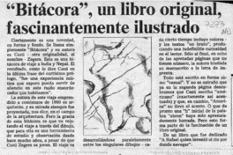 "Bitácora", un libro original, fascinantemente ilustrado  [artículo].