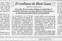 El realismo de Blest Gana  [artículo] Bélgica Watts R.