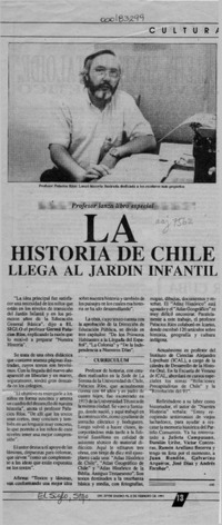 La historia de Chile llega al jardín infantil  [artículo] J. S. E.