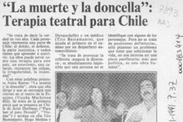 "La Muerte y la doncella", terapia teatral para Chile  [artículo].