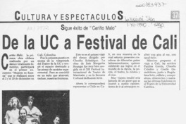 De la UC a Festival de Cali  [artículo].