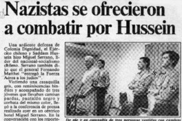 Nazistas se ofrecieron a combatir por Hussein  [artículo].
