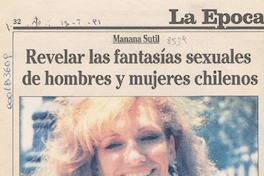 Revelar las fantasías sexuales de hombres y mujeres chilenos  [artículo].
