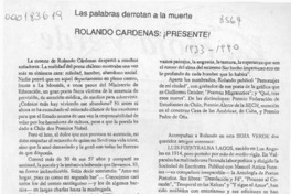 Rolando Cardenas, Presente!  [artículo].
