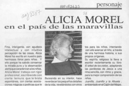 Alicia Morel en el país de las maravillas  [artículo]Manuel Peña Muñoz.