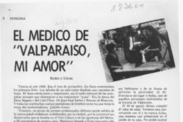 El médico de "Valparaíso, mi amor"  [artículo] Rebeca Uribe.
