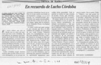 En recuerdo de Lucho Córdoba  [artículo] Eduardo Guerrero.