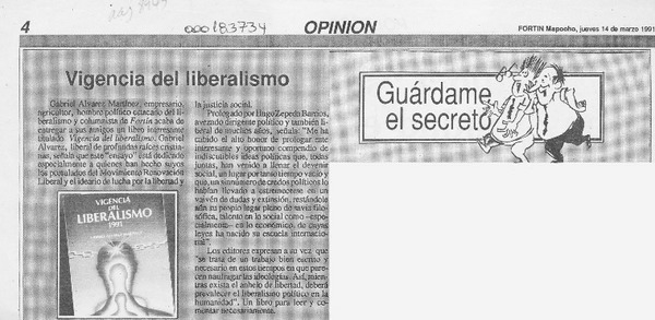 Vigencia del liberalismo  [artículo].