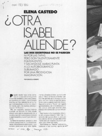 Otra Isabel Allende?  [artículo] Graciela Romero.