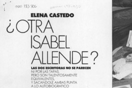 Otra Isabel Allende?  [artículo] Graciela Romero.