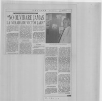 "No olvidaré jamas la mirada de Víctor Jara" (entrevista)