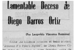 Lamentable deceso de Diego Barros Ortiz