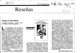 Amérigo y el Nuevo Mundo  [artículo] María Ester Martínez Sanz.