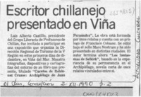 Escritor chillanejo presentado en Viña  [artículo].