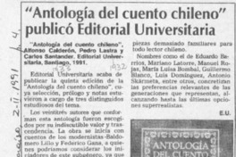 "Antología del cuento chileno" publicó editorial Universitaria  [artículo] E. U.
