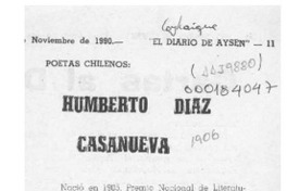 Humberto Díaz Casanueva  [artículo] Ratón de biblioteca.