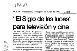 "El Siglo de las luces" para televisión y cine  [artículo].
