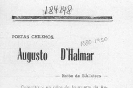 Augusto D'Halmar  [artículo] Ratón de biblioteca.