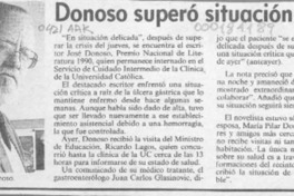 Donoso superó situación crítica  [artículo].