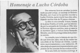Homenaje a Lucho Córdoba  [artículo].