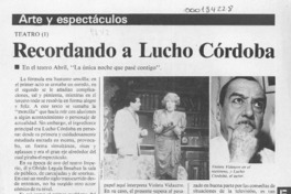 Recordando a Lucho Córdoba  [artículo] H. E.