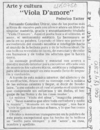"Viola d'amore"  [artículo] Federico Tatter.