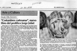 "Costumbres cortesanas", nuevo libro del prolífico Jorge Jobet  [artículo] Pedro Mardones Barrientos.