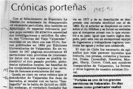 Crónicas porteñas  [artículo] Tito Castillo.