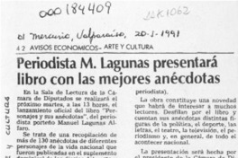 Periodista M. Lagunas presentará libro con las mejores anécdotas  [artículo].