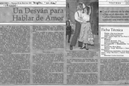 Un desván para hablar de amor  [artículo] J. A. Muñoz H.
