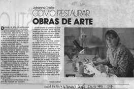 Cómo restaurar obras de arte  [artículo] Ivonne Collinet.