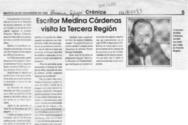 Escritor Medina Cárdenas visita la Tercera Región  [artículo].