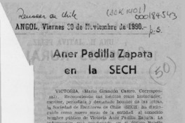 Aner Padilla Zapata en la SECH  [artículo].