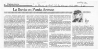 La lluvia en Punta Arenas  [artículo] Marino Muñoz Lagos.