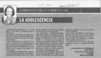La adolescencia  [artículo] M. Teresa Herreros.