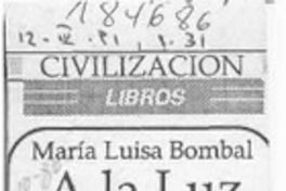 María Luisa Bombal a la luz de la filosofía  [artículo].