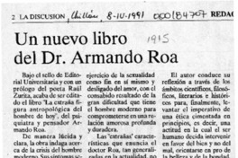 Un Nuevo libro del Dr. Armando Roa  [artículo].