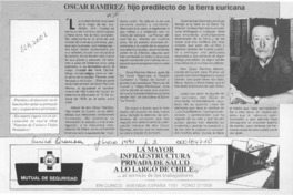 Oscar Ramírez, hijo predilecto de la tierra curicana  [artículo].