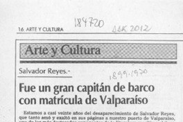 Fue un gran capitán de barco con matrícula de Valparaíso  [artículo] Carlos Ruiz Zaldívar.