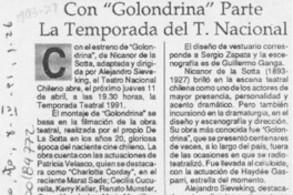 Con "Golondrina" parte la temporada del T. Nacional  [artículo].