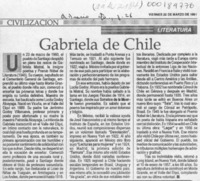 Gabriela de Chile  [artículo].