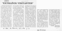 "Extraños visitantes"  [artículo] María Cristina Menares.