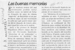 Las buenas memorias  [artículo] Andrés Gallardo.