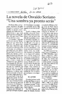 La Novela de Osvaldo Soriano "Una sombra ya pronto serás"  [artículo].